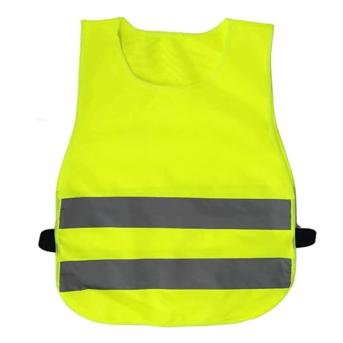 HYBZDKEOP Leichte reflektierende Sicherheitsweste, Sicherheitsweste Kinder Reflektorwesten 360° High Vis Reflektorweste Atmungsaktivität(Fluorescent Green,L) von HYBZDKEOP