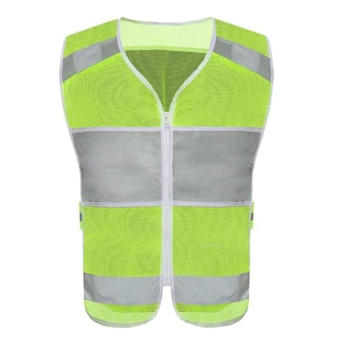 HYBZDKEOP Leichte reflektierende Sicherheitsweste, Sicherheitsweste Leichte Reflektorweste 360° High Vis Reflektor-Sicherheitswesten Mesh(L) von HYBZDKEOP