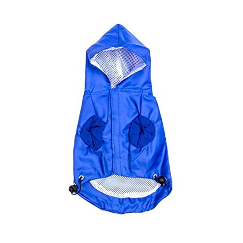 HYBZDKEOP Hund Regenmantel Regenjacke, Regenmantel for kleine Hunde mit Kapuze, wasserdichter Overall, Welpenregenmantel(Medium) von HYBZDKEOP