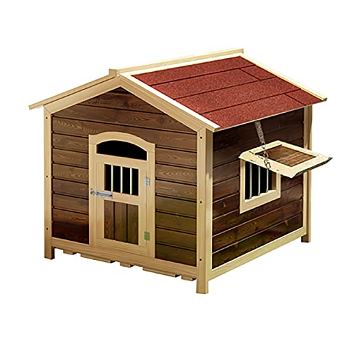 Hundehütten Aus Holz, Regen- Und Wasserdichte Hundehütte, Großer Hundekäfig, Outdoor-Haustierhaus, Outdoor-Hundehütte Aus Karbonisiertem Holz, Luxus-Haustierunterkunft Für Kleine Hunde Und Mittelgroße von HYDEE