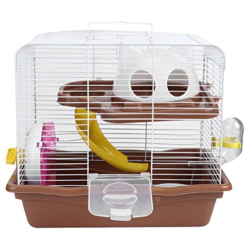 Doppelschichtiger Hamsterkäfig mit leisem Laufrad Haustierbedarf für Hamsterplatz von HYEIUIRA