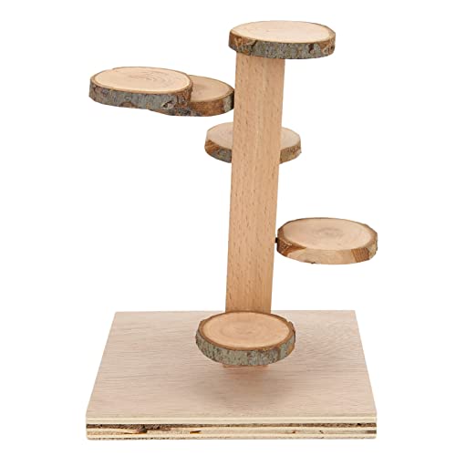 HYEIUIRA Hamster-Kletterplattform aus Holz, Spielplatz, kleine Haustiere, Kauspiel, Apfelholz, sicheres Haustier, athletische Fähigkeit, Angstzustände, Stressabbau von HYEIUIRA