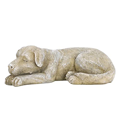 HYEIUIRAImitation Stone Pet Memorial Grabstein Katze Hund Gedenkharz Crafts Grabstein für Rasen Garten Outdoor Yard (Ornamenthund Typ A (Lieferantenangabe: Moosfarbe)) von HYEIUIRA