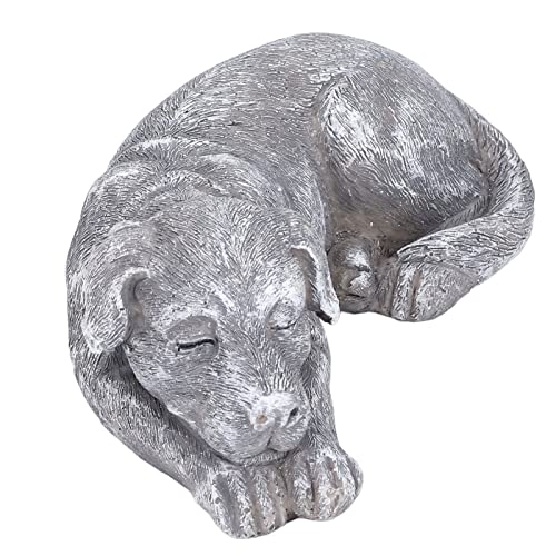 HYEIUIRAImitation Stone Pet Memorial Grabstein Katze Hund Gedenkharz Crafts Grabstein für Rasen Garten Outdoor Yard (Ornamenthund Typ B (Lieferantenangabe: Felsfarbe)) von HYEIUIRA