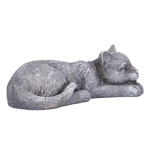 HYEIUIRAImitation Stone Pet Memorial Grabstein Katze Hund Gedenkharz Crafts Grabstein für Rasen Garten Outdoor Yard (Ornamentkatze Typ B (Lieferantenangabe: Felsfarbe)) von HYEIUIRA