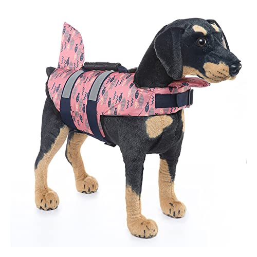 Schwimmweste für Hunde, bequem, leuchtende Farben, verstellbar, Haustier-Schwimmweste für Welpen, Größe M von HYEIUIRA