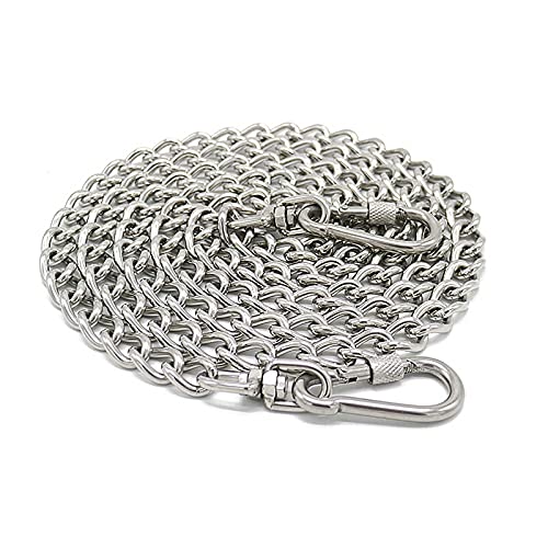 HYIKOW Kaubeständige Metall-Hundekettenleine, Verchromt Metall-Leine, Hochleistungs-Hundekette Leine, Robuste Hundeleine Trainingsleine eignet für Alle Größe Hunde,2.3mm,1.5m von HYIKOW