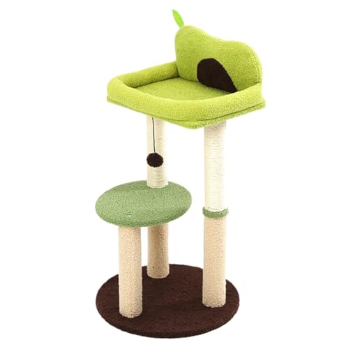 HYKJCSS Katzenbaum Kratzbaum Avocado-Katzenbaum Für Den Innenbereich, Katzenbaumturm, Gemütliche Sitzstange, Sisal-Katzenkratzbäume Katzenzubehör(45 * 83cm) von HYKJCSS