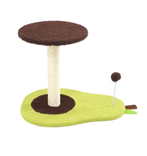 HYKJCSS Katzenbaum Kratzbaum Avocado-Katzenbaum Für Den Innenbereich, Katzenbaumturm, Gemütliche Sitzstange, Sisal-Katzenkratzbäume Katzenzubehör(49 * 35 * 38cmcm) von HYKJCSS