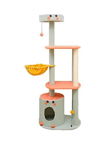 HYKJCSS Katzenbaum Kratzbaum Katzen-Klettergerüst Kratzbaum-Turm Katzenhaus Sisal-Katzen-Kratzbaum Haustiere Eigentumswohnung Indoor-Katzen-Aktivitätsständer Katzenzubehör von HYKJCSS