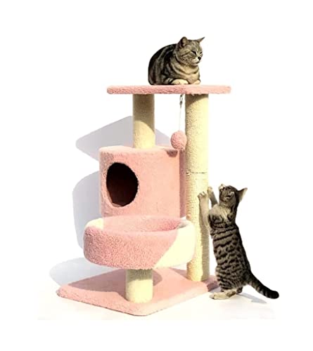 HYKJCSS Katzenbaum Kratzbaum Katzenklettergerüst Katzenturm Baum Einfache Katzenmöbel Sisal Katzenkratzbaum Stabile Sprungplattform Katzenzubehör(A) von HYKJCSS