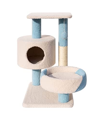 HYKJCSS Katzenbaum Kratzbaum Katzenklettergerüst Katzenturm Baum Einfache Katzenmöbel Sisal Katzenkratzbaum Stabile Sprungplattform Katzenzubehör(B) von HYKJCSS