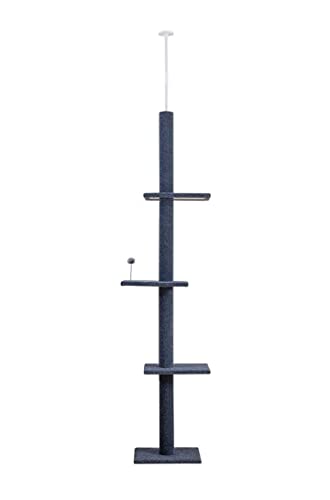 HYKJCSS Katzenbaum Kratzbaum Katzenklettergerüst Sky Pole Kratzbaum Katzenkratzbaum Katzensprungplattform Vier Jahreszeiten Katzenspielzeug Mehrschichtige Plattform Katzenzubehör(Black) von HYKJCSS