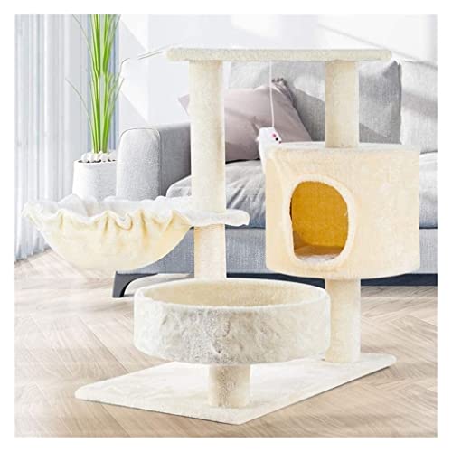 HYKJCSS Katzenbaum Kratzbaum Klettergerüst Für Katzen, Katzenstreu, Kratzbaum, Katzenzubehör, Spielzeug, Sisal, Katzenkratzbrett Katzenzubehör(Beige) von HYKJCSS