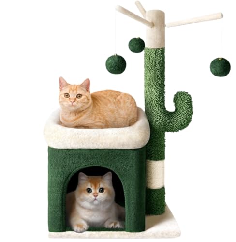 HYKJCSS Katzenbaum Kratzbaum Kratzbaum Für Hauskatzen, Moderner Katzenturm Mit Katzenwohnung Und Katzenkratzbäumen Katzenzubehör von HYKJCSS