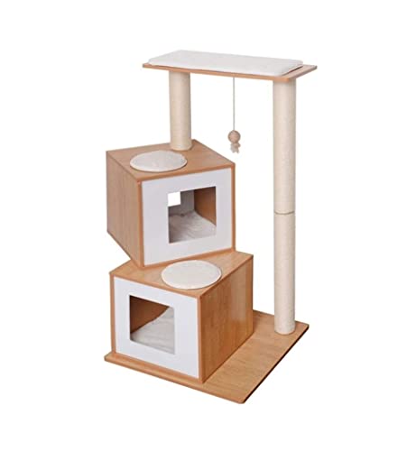 HYKJCSS Katzenbaum Kratzbaum Kratzturm Kratzbaum Multi-Layer Sisal Katzenklettergerüst Katzensprungplattform Katzennest Haustierunterhaltung Katzenzubehör von HYKJCSS