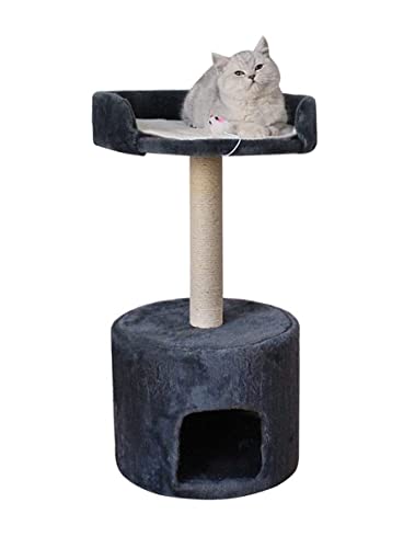 Katzenbaum Kratzbaum Kratzbaum Katzenturm Für Kleine/mittelgroße Katzen, Katzen-Fitnessstudio, Kätzchen, Eigentumswohnung, Katzenkratzbäume, Möbel, Katzen-Aktivitätszentrum Katzenzubehör(Grey) von HYKJCSS