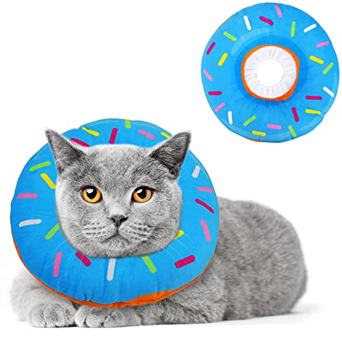 HYLYUN Katzen-Kegelhalsband, weich, verstellbar, für Katzen/Hunde, niedlicher Donut-Kätzchen-Kegel, um zu stoppen, Lecken, Chirurgie, Erholung von von HUMLANJ