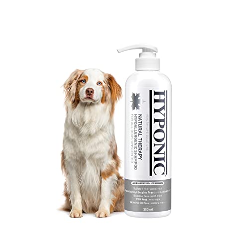 HYPONIC Hypoallergenes Erstklassige Hundeshampoo – Desodorierend, Gut Riechend, Empfindliche Haut, Entwirrendes Baumwollblüte Rosa ((alle Rassen, ohne Duft, 10,1 oz)) von HYPONIC