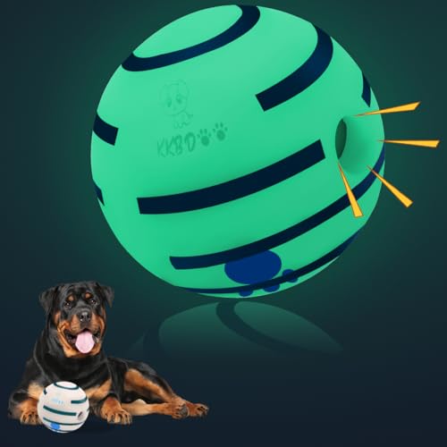 HYQ Leuchtendes kleines Hundespielzeug, interaktives Hundespielzeug, Ball, quietschendes Hundespielzeug für kleine, mittelgroße und große Hunde, Welpenball, Hundespielzeug, um sie zu beschäftigen von HYQ