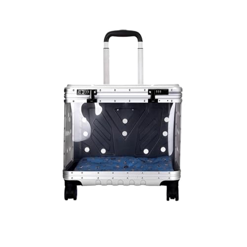 HYQOUKLR Haustiergepäck, Haustier-Trolley-Koffer Transparente Haustiertasche Outdoor Tragbarer Haustier-Reisekoffer Trolley-Gepäck for Reisen im Freien(A) von HYQOUKLR