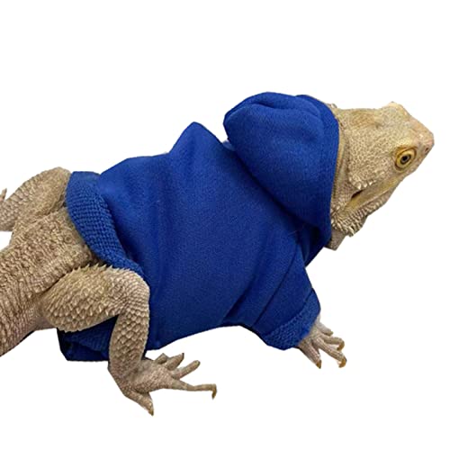 HYROOY Eidechsen-Kleidung für Bartagamen, Reptilien, handgefertigt, Kapuzenpullover, Mantel für Party, Flanell Nr. 4 von HYROOY