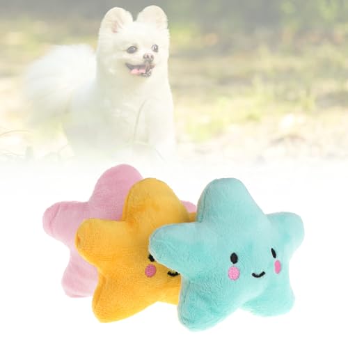 HYROOY Fun Dog Interative Star Shaped Squeaky for Cat Teaser Soft Plush for Dogs Puppy Training Velvet 1# von HYROOY