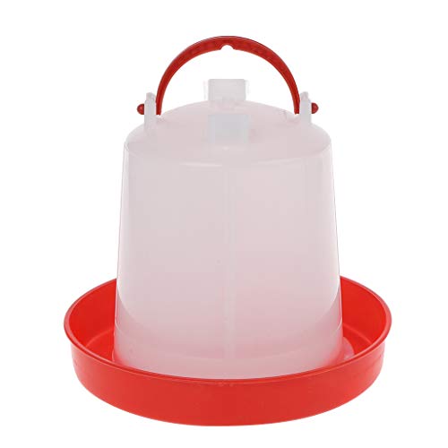 HYROOY Hühnerfutterstation Tränke Baby Küken Trinker Feeder mit Tragegriff Kapazität 1.5L Huhn Wasser Feeder Pet Supplies von HYROOY