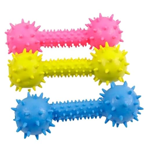 1PC Haustierspielzeug for kleine Hunde, Zahnreinigung, Kautraining, ungiftiges Gummi, Widerstand gegen Beißen, Hundespielzeug, zufällige Farbe(06 12cm) von HYRSXN