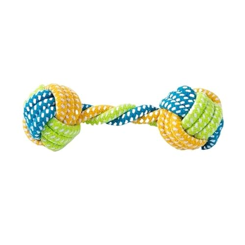 Hundespielzeug for große und kleine Hunde, interaktives Baumwollseil, Mini-Hundespielzeug, Zubehör, Zahnbürste, Kauspielzeug for Welpen(Dumbbell Ball) von HYRSXN