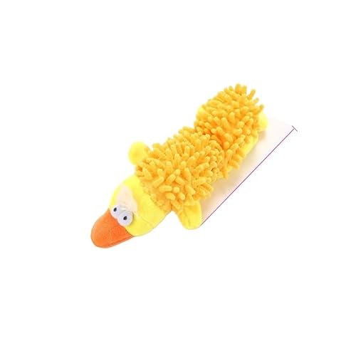 Langlebiges Plüschspielzeug for Hunde in Tierform mit Quietschgeräuschen for kleine Hunde, Chihuahua, Yorkshire, Bichon, Welpen, Kauspielzeug(Yellow Duck) von HYRSXN