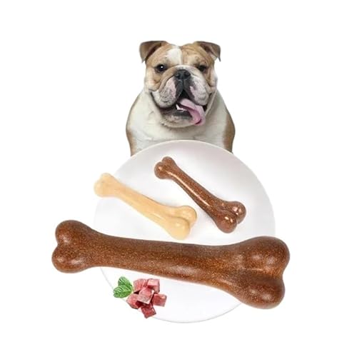 Nahezu unzerstörbarer Hundeknochen, natürliches, ungiftiges Anti-Beiß-Spielzeug for kleine, mittelgroße und große Hunde, Kau- und Zahnpflege-Stick(2,L 18.5CM) von HYRSXN