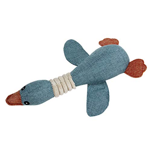 Quietschendes Haustierspielzeug for mittelgroße und große Hunde, Plüschwelpen, Kauspielzeug for große Hunde, Tiere in Tierform, langlebiges Molarenspielzeug for Haustiere(Wild Goose Blue) von HYRSXN