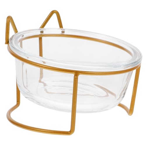 HYTROVE 1 Satz Hoher Katzennapf aus Glas Aquarium Aquarium Rack-Rack Gitterkatze Schüsseln Platte katzenfutter pet Supplies pet Food Container tiernahrung Hundefutter Katze Hund futternapf von HYTROVE