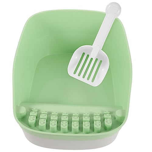 HYTROVE 1 Satz Katzentoilette streuwanne abfallbehälter katzentoillette litterbox trashcan Katzenfutter automatisch Wurf Katze Bettpfanne Kätzchen saubere Toilette Plastik Light Green von HYTROVE