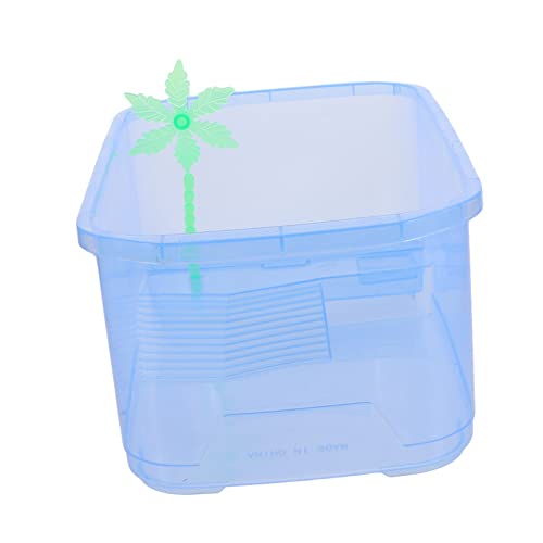 HYTROVE 1 Set-Box Schildkrötenbecken Haustier Schildkrötentisch Auskleidung Für Reptilienbecken Vogelspinnengehege Gecko-Terrarium Reptilienterrarium Kleintierbecken Blue Plastik von HYTROVE