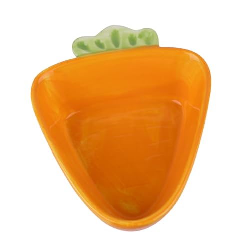 HYTROVE 1Stk Hamsterschale aus Keramik Outdoor-Wasserschale Spaniel Hochwertige Keramikfutterschale Hamster-Keramikschale besteck Essen Futternapf für Haustiere Heimtierbedarf Orange von HYTROVE