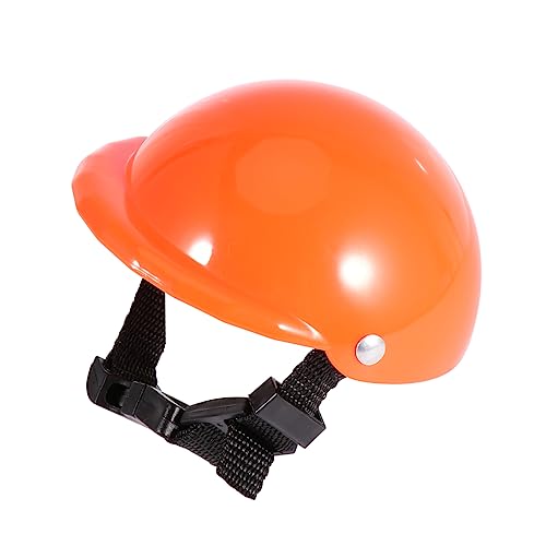 HYTROVE 1Stk Haustierhelm pet Supplies hundehelm Kreativer Haustierhut Sicherheitshelm für Haustiere Bausatz Hundemütze Hund Flache Kappe Hündchen Sicherheitshut für Hund Welpenhelm Orange von HYTROVE