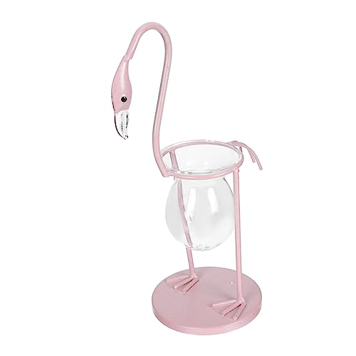 HYTROVE 1stk Hydroponische Vase Saftig Vermehrung Aquarium Luft Ästhetisch Pflanzen Wasser Anlage Flamingo-pflanzgefäß Klare Vase Groß Sukkulenten Vasen Globen Moderne Vase Glas Rosa von HYTROVE