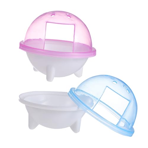 HYTROVE 2St Hamsterbad Hamster klo Hamster sandbad Hamster Hamster-Sandbad Kleiner Haustierkäfig Hamsterbecken Wurf Röhren Hamster-Plastik-Badezimmer Hamster Badezimmer Toilette von HYTROVE