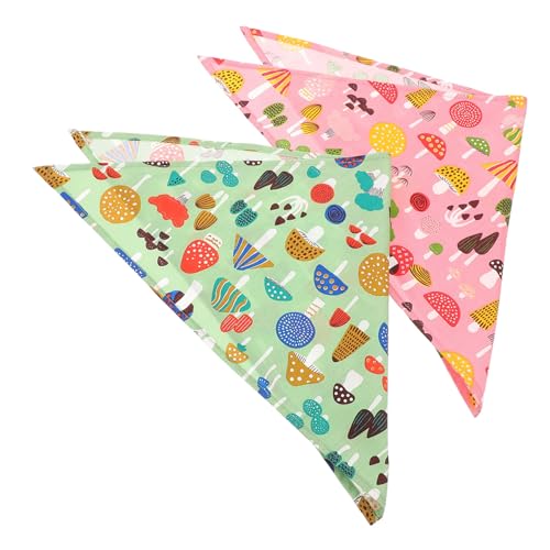 HYTROVE 2St Haustier-Dreiecksschal Hundehalstuch Hundehalsbandanhänger goldenes hundehalsband Hundehandtuch Welpenhalsband Haustier Hundegeburtstag dreieckiges Bandana Baumwolle von HYTROVE