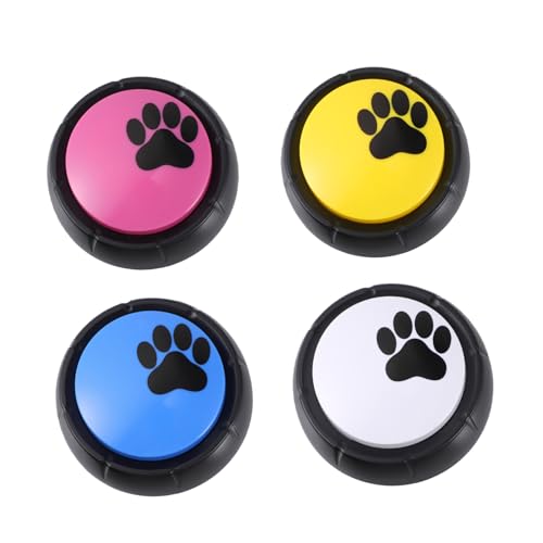 HYTROVE 4 Stück Pet-Training-schaltfläche Puzzle- Für Hunde Exquisite Spielsachen Für Haustiere Mini- Hundeklicker Langlebiges Für Haustiere Katzenknöpfe Abs von HYTROVE