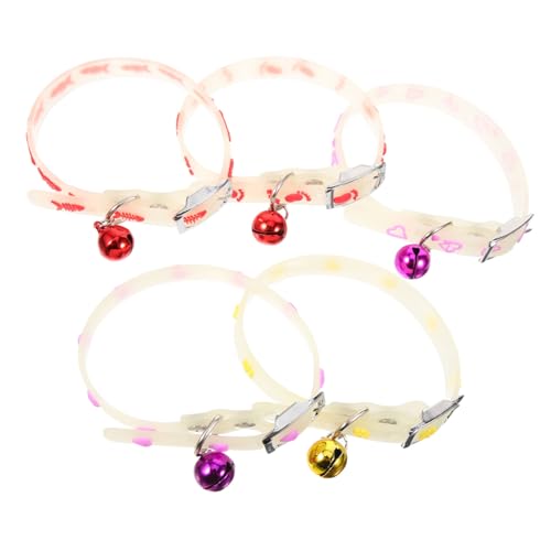 HYTROVE 5St hundekragen hundehalstuch Leuchtendes Halsband für Haustiere Dog hundehalsband katzenhalsbänder co Anti-Zug-Hundehalsband Rassen zartes Hundehalsband Katze Krawatten Kieselgel von HYTROVE