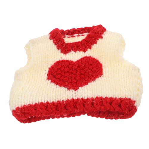 HYTROVE Eichhörnchen Liebe Pullover Zubehör Dämon Zubehör Windel Pins Zubehör Pullover Haustierbedarf Pullover Tube Kit Eichhörnchen Kleidung Gadget Puppenhaus Ärmel Kit Garn Rot von HYTROVE