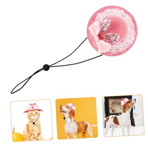 HYTROVE Haustier Hut hundefressnäpfe katzenhaus hundesnack hundesofa Haustierhut Hundemäntel Hündchen Raupe Pfote multifunktionaler Welpenhut Kätzchen Hut Stoff Rosa von HYTROVE