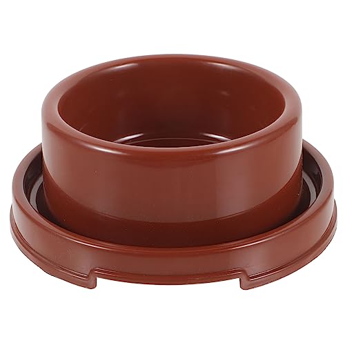 HYTROVE Haustiernapf plastikschalen plastikschüsseln Plastiknapf katzentasse Dog Bowls Futterspender für Katzen Hundespielzeug Wurf Indoor Hundenapf Futterstation für Welpen Light Brown von HYTROVE