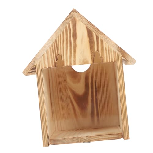 HYTROVE Holz Vogelhaus Für Fenster Transparente Vogelhäuschen Zum Aufhängen Im Garten Vogelnest Für Wildvögel Ideales Futterhaus Für Vögel von HYTROVE