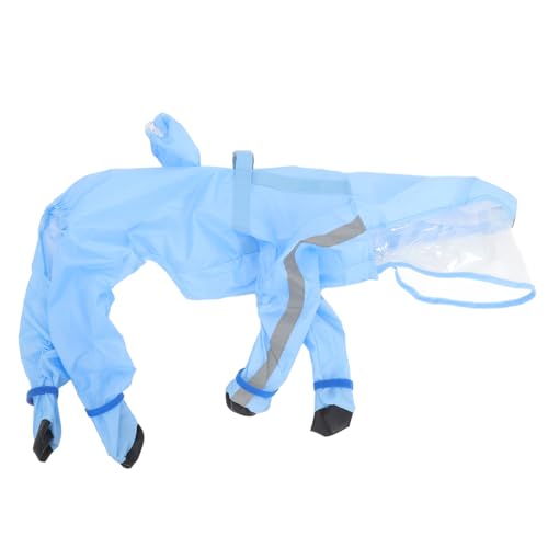 HYTROVE Hund Regenmantel hunderegencape hunderegenjacke Welpe Regenmantel für Hunde Hundebett wimperntusche Kleider Regenstiefel für kleine Hunde Regenmantel Hund Polyester-TAFT Sky-Blue von HYTROVE