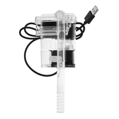 HYTROVE Kasten Aquarienfilter wasseraufbereitung Aquariumfilter USB Wasserfall Filter für Fischbecken Leiser Filter Wasserfallfilter Mini Filter für Fischbecken USB-Filter Abs Transparent von HYTROVE