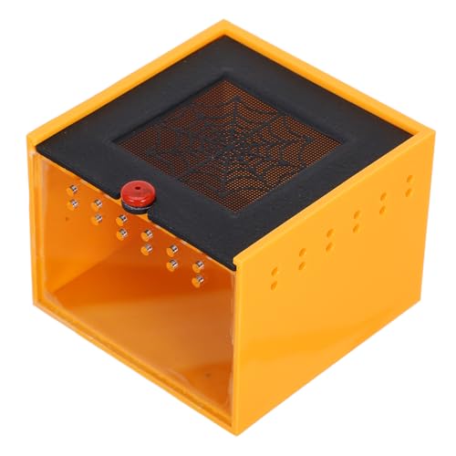 HYTROVE Kasten Futterbox für Haustiere Containerhaus Wärmelampenbirne Reptil Nest Spinnengehege Insekten Box Spinnen Box Zubehör für springende Spinnen Spinnen-Terrarium Acryl Orange von HYTROVE